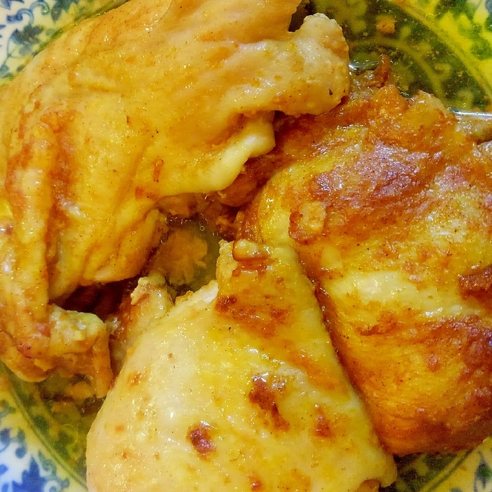 魚焼きグリルで、鶏モモ肉タンドリー風チキン